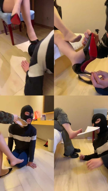 【喵主】高跟踩狗爪狗头/喂食/清理脏鞋底/鞋抽耳光/窒息