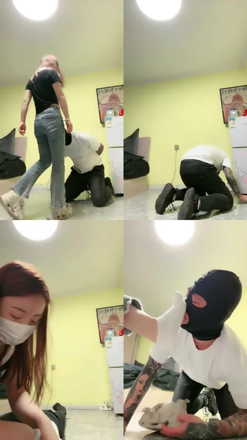 【语阳】运动鞋重度连环踢裆/白袜脚蹂躏