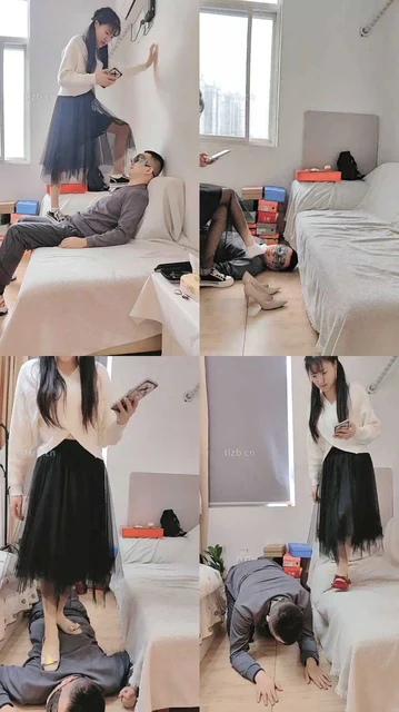 【半糖S】运动后帆布鞋白袜+高跟全体重踩地毯