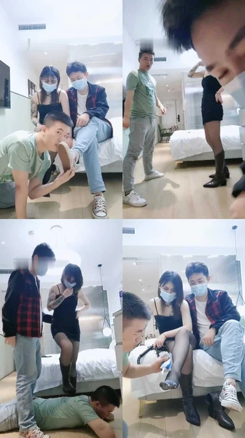 【重庆男神】开发素人情侣主-舔脏鞋抽耳光/踩踏/转胯【完整版】