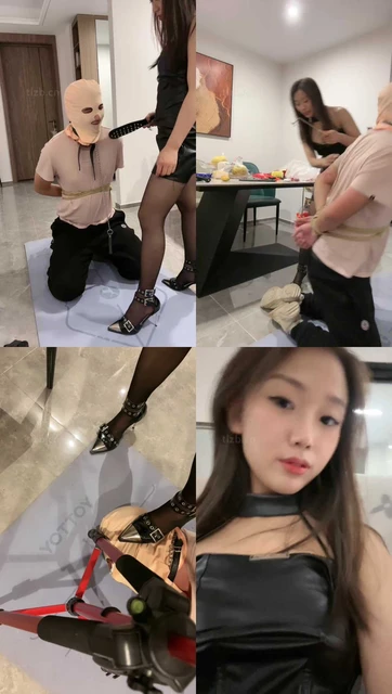 【汐言】捆绑-给狗烫烙印/重度鞭打/高跟踩狗头