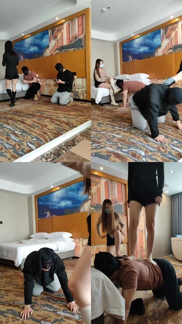 【小雅老师】双主VS双奴-骑马比赛/坐垫俯卧撑/踩踏【双视角版】