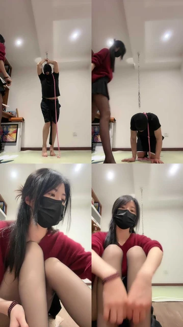 【周蜜】铁链吊绑重度鞭打