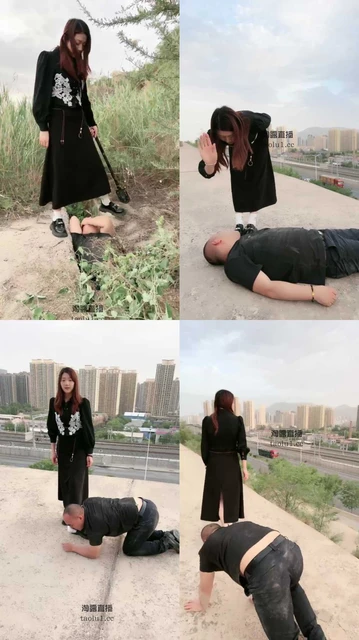 【西北傻子】夕阳西下户外虐狗