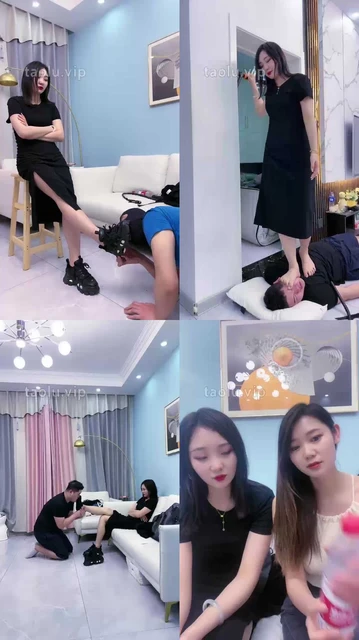 【麋鹿银儿】双S-骑马爬行遛狗/舔脏鞋/船袜裸足踩头/暴力耳光