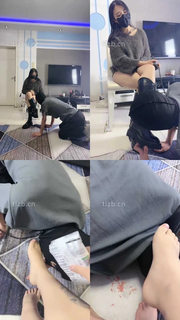 【尤尤子】脚踩喂食/舔长靴白袜/鞭打