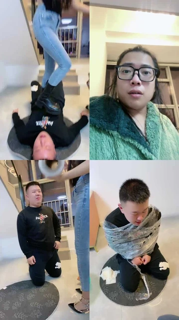 【麋鹿银儿】带素人小姐姐全体重踩狗