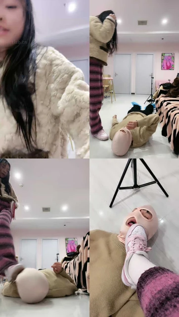 【cc.s】超脏粉色运动鞋白袜踩踏