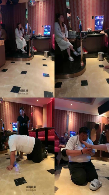 【奕大】冷月S，奕大，双主带女闺蜜完猪猪素人KTV玩狗当凳子，脚垫！玩具