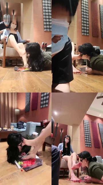 【甜心教主】首调情侣奴-开发母畜-肉丝裸足脚踩喂食【双视角版】