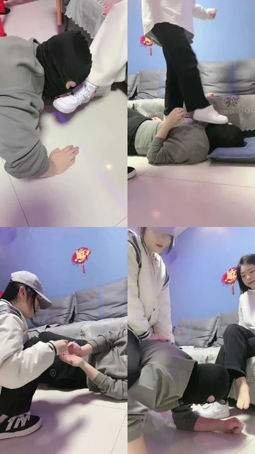 【精神小妹】双女神运动鞋棉袜踩虐