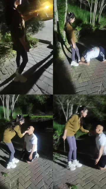 【西北傻子】素人瑜伽老师-户外处刑猥琐狗【完整版】