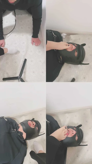 【上上】强迫狗舔穿一天的白鞋原味船袜