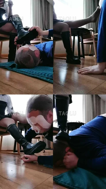 【羽珊】长靴高跟蹂躏地毯