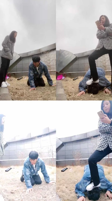 【猫咪大人】户外暴力踢踹偷拍狂【双视角版】