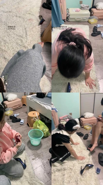 【白兔】女贱狗给主人洗脚舔鞋很听话