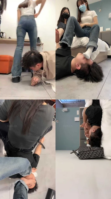 【草莓奶昔】双S牛仔胯下羞辱/连环耳光踩踏深喉【双视角版】