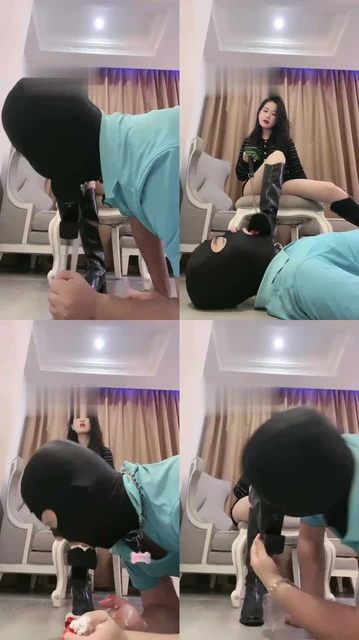 【汐月】长靴肉丝脚下狗奴