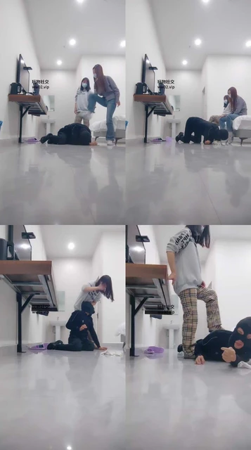 【女生也能很暴力】双S-袜子塞嘴重度踢踹暴揍【下】