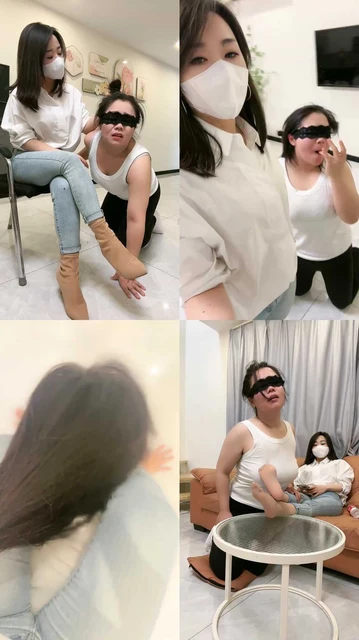 【辣姐】报复小三-暴力虐打/高跟短靴踩/舔脏鞋底