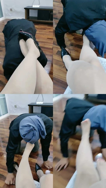 【妍希】高跟肉丝脚蹂躏狗奴【上】