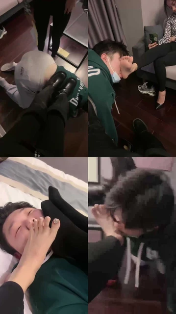 【暴躁小溪】姐妹花-骑马长靴踩/强制闻鞋舔臭脚【双视角版】