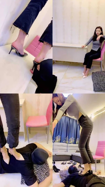 【冷鸢】多双鞋轮流踩踏虐狗