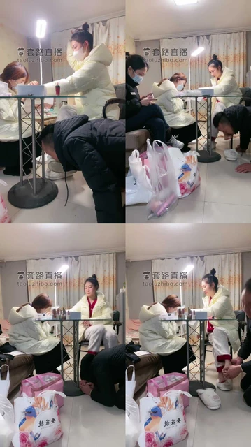 【惜沫】刺激!美甲店当众素人的面tj狗