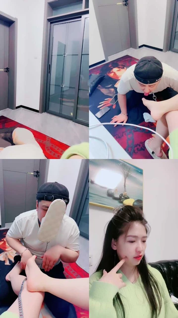 【芷镜小主】裸足深喉狂舔/鞭打/嘴叼白袜