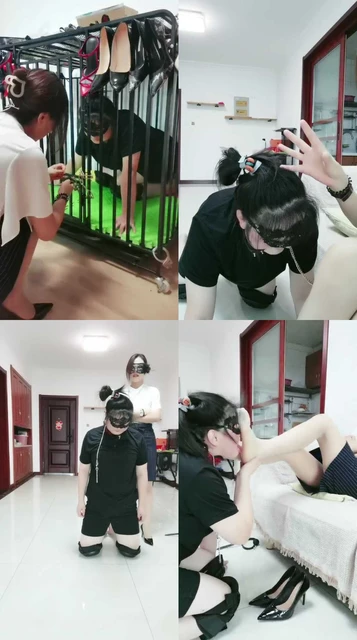 【凌儿女神】母畜-关狗笼/鞭打/骑马转胯/抽耳光/跪舔脏鞋臭脚