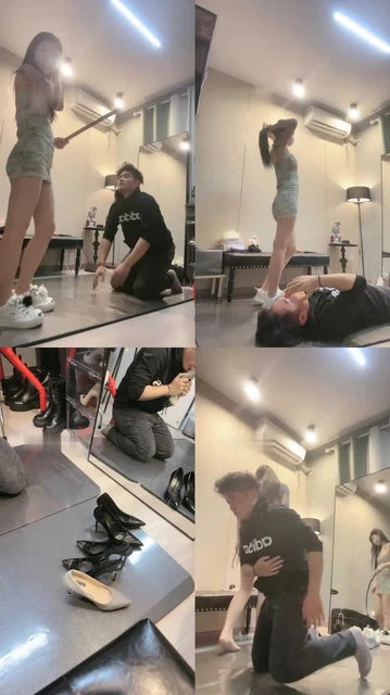 【伊楠】暴力调-惩戒打手心/高跟踩踏/裸足插嘴踩脸