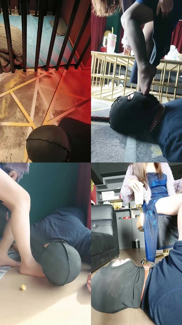 【咩祖】强制舔脏鞋/狗链遛狗/插嘴脚踩喂食/口水