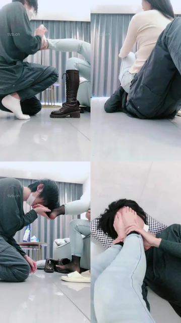 【伊柔】长靴踩踏碾压/白袜裸足闻舔/虐乳