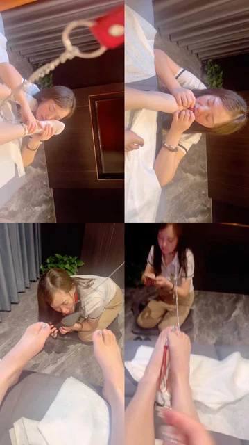 【橘子没熟】素人技师-奴下奴-互掐脖子/舔高跟脚趾缝