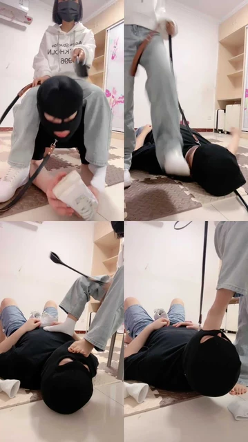 【海绵大大】空军一号-白袜-人体擦鞋器/骑狗背/踩踏/虐乳/深喉