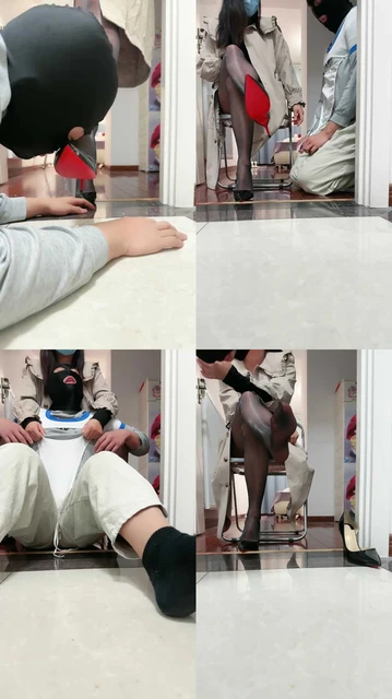 【桃子老师】高跟黑丝踩狗爪/舔脏鞋/揪耳朵/掐乳