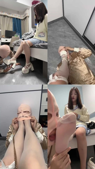 【樱木花道】开发女高中生-粗跟鞋白丝全体重踩/脚窒息/嘴洗袜子