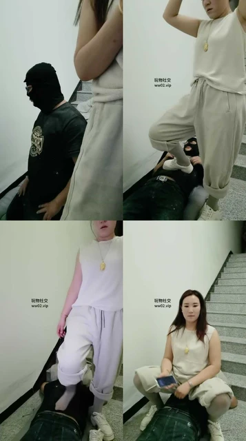 【李老师】楼道全体重踩踏