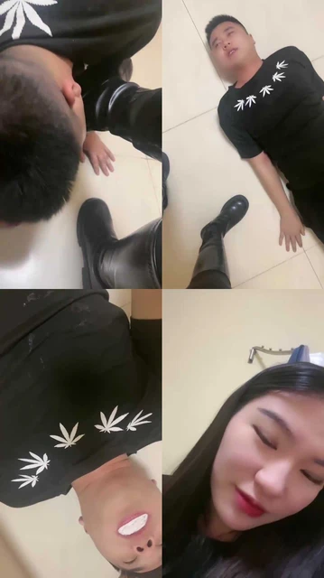 【诺诺子】舔脏靴子-圣水洗棉袜-全体重踩踏