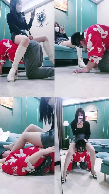 【暖暖】长靴肉丝女主骑狗