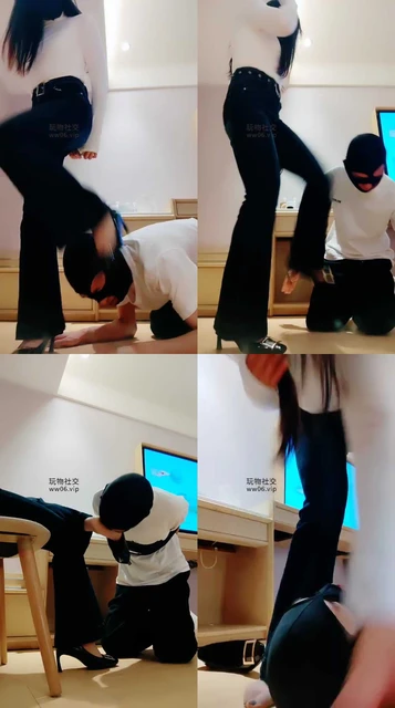 【妮蔻】捆绑奶狗高跟踢踹踩虐