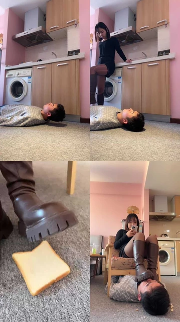 【年华S】素人长靴碾压狗/踩踏喂食