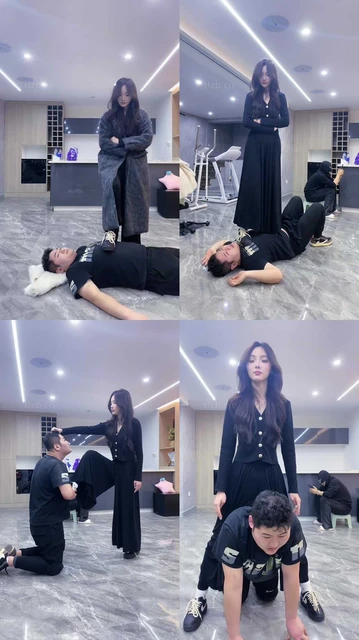 【麋鹿银儿】双S-素人模特-踩踏/揪耳朵/踩脖手捂窒息/踢踹/骑马