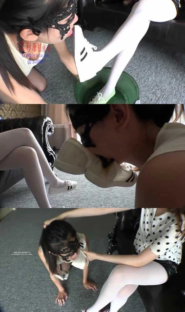 【小妮女主】虐待羞辱撞衫女奴，烧鞋舔食