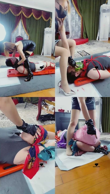 【魔鬼天使】裹头窒息/五花大绑/高跟踩踏