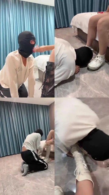 【伊妮】长靴暴力踢打/抹芥末鞋油清理鞋子【完整版】