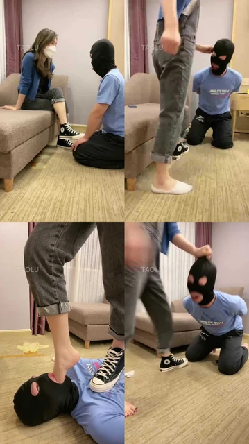 【晨希】御姐帆布鞋船袜羞辱老板