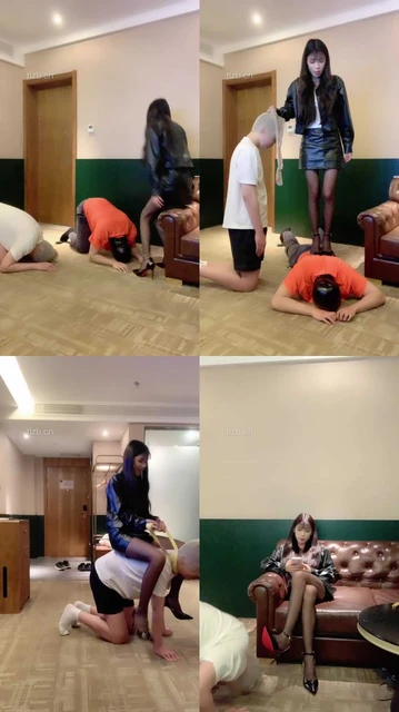 【苏西】双奴下跪犯贱-高跟黑丝全体重踩踏