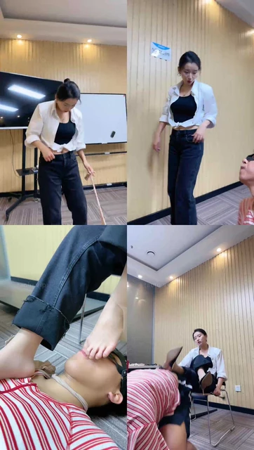 【潘妮女王】开发办公室新痰盂-高跟插嘴/钻胯坐垫【完整版】