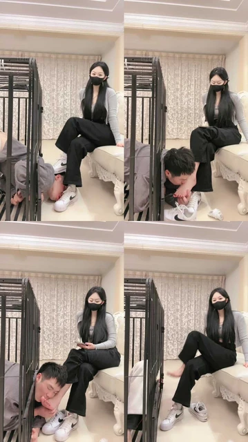【桃幼幼】狗笼囚禁/运动鞋白袜踩狗脸/人肉坐垫